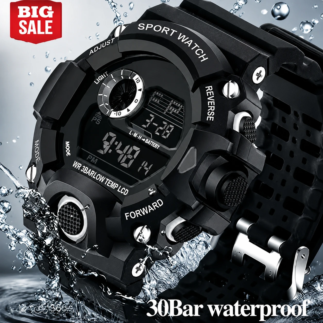 Digital New Men's sports Watch