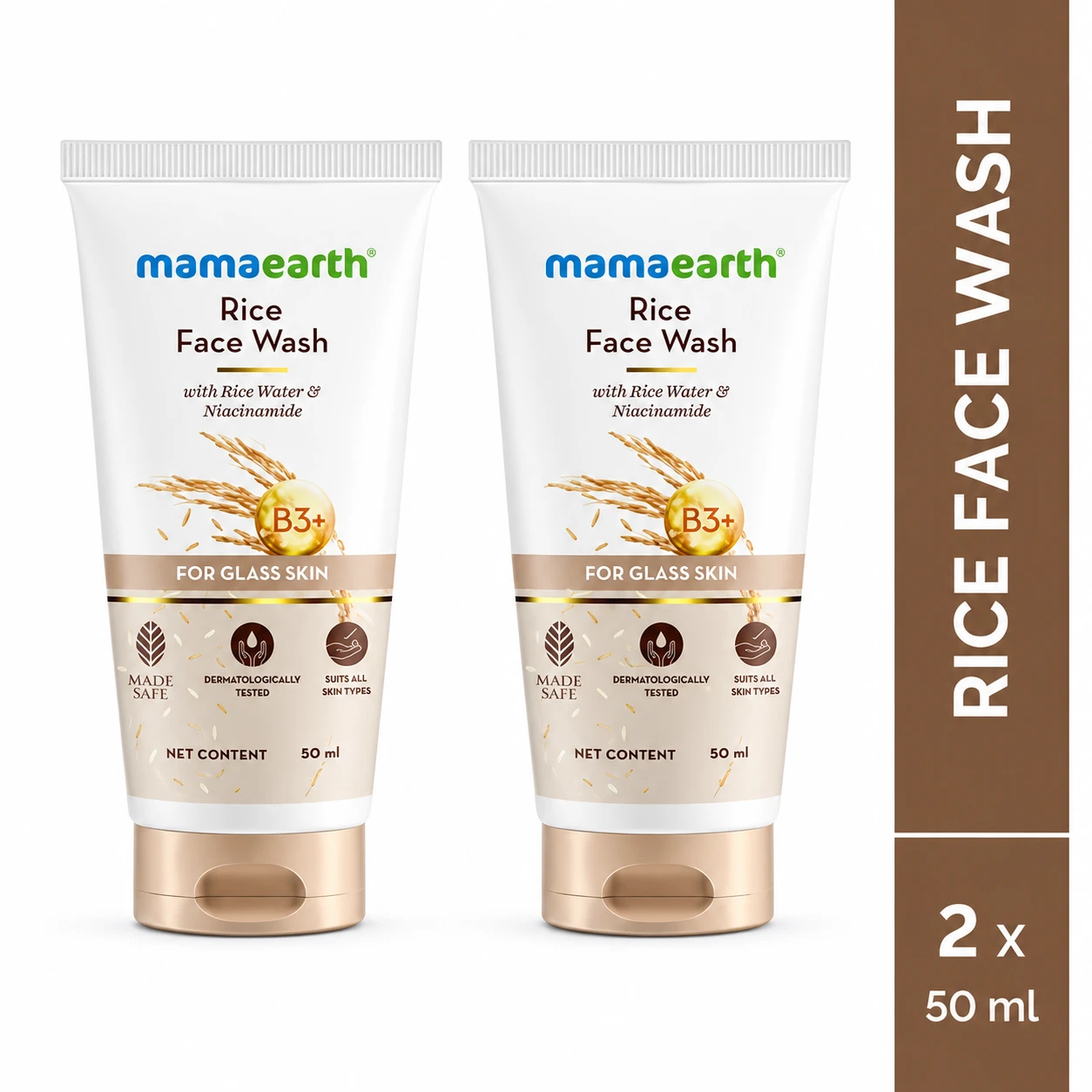 Mamaearth Rice Face Wash 50 ml Pack of 2