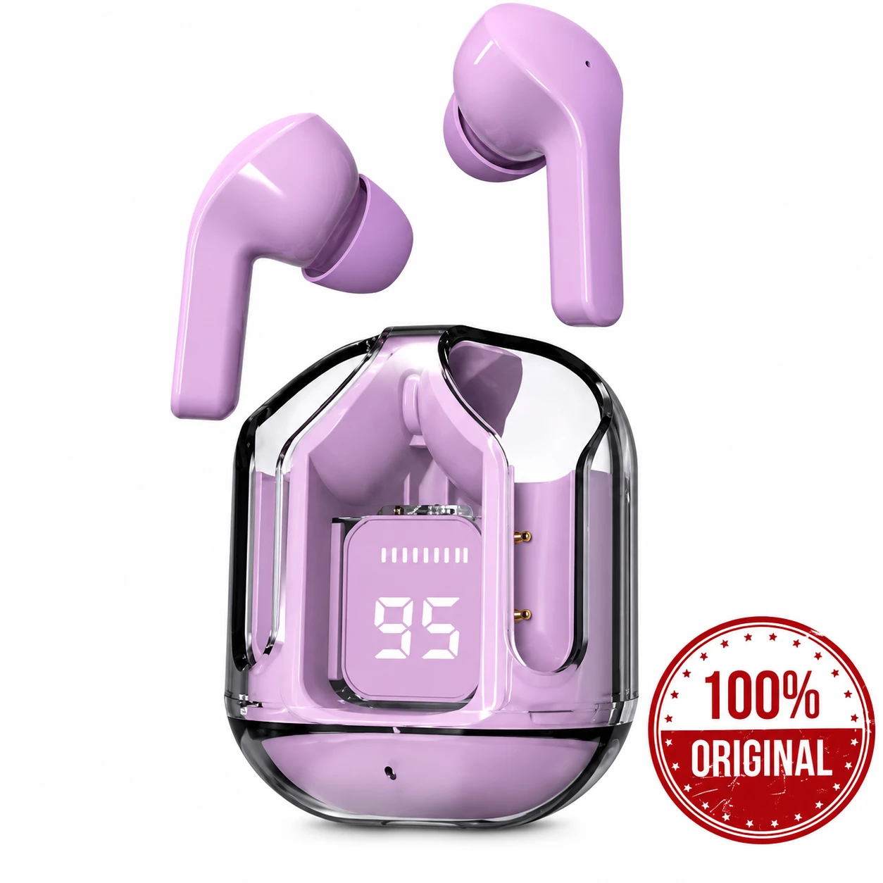 Wireless Bluetooth Earbuds with LED Display Charging Case – 100% Original