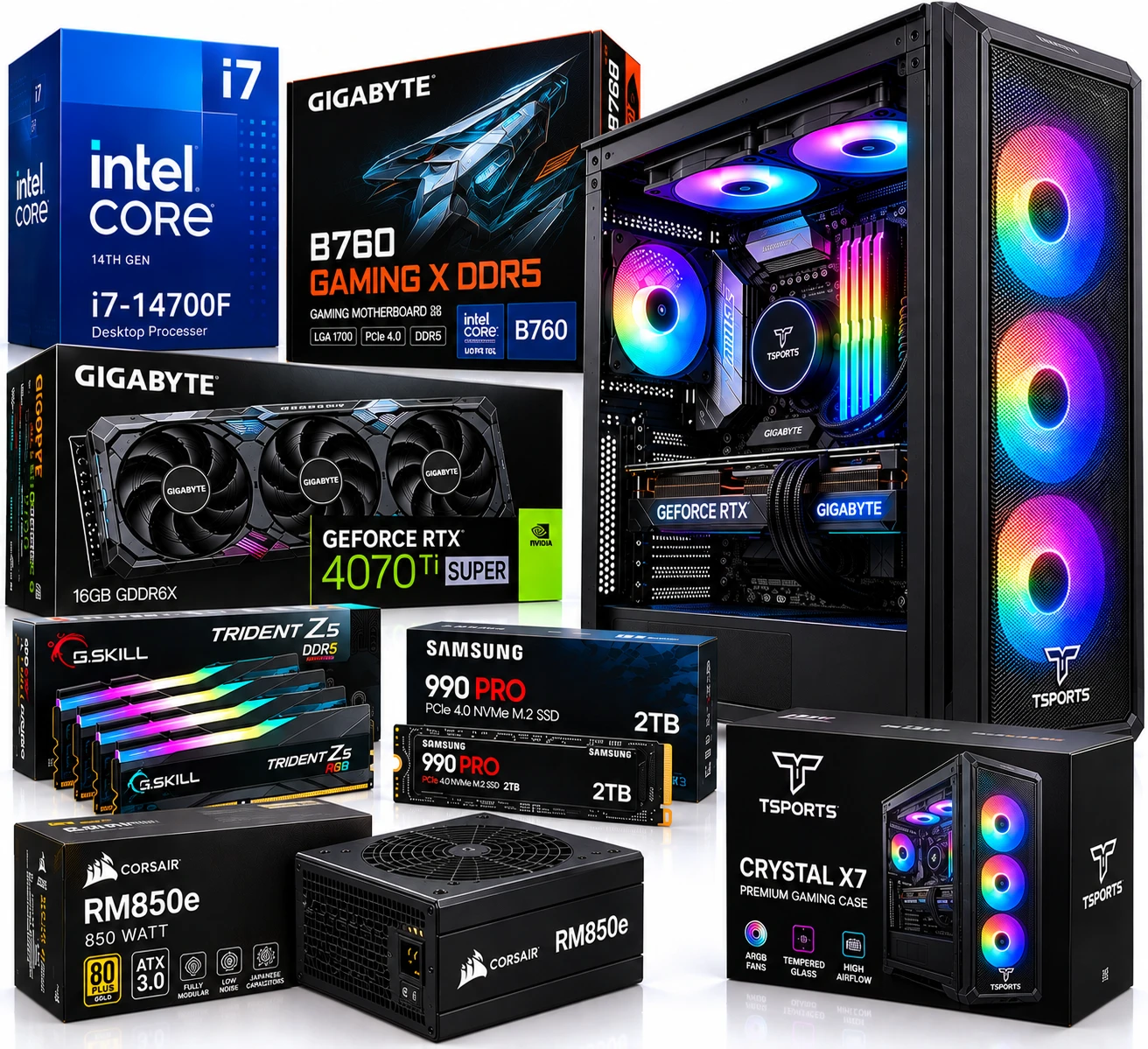 Intel Core i7-14700F RTX 4070 Ti Super PC