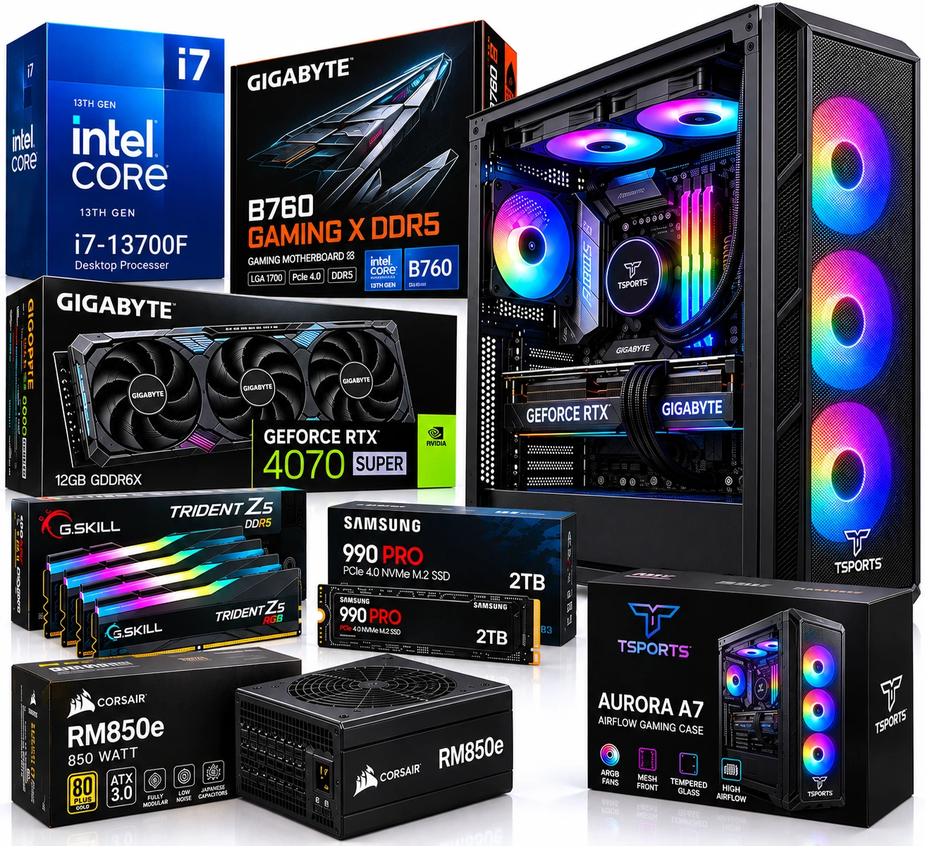 Intel Core i7-13700F RTX 4070 Super PC