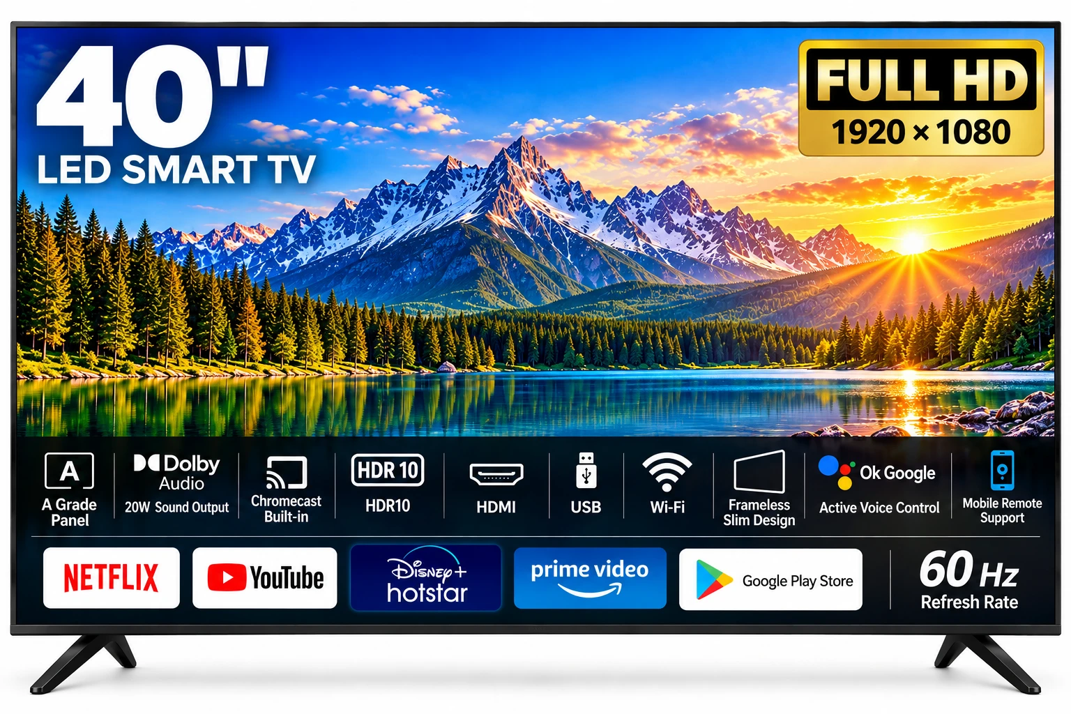 40-Inch Smart LED TV